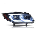Spec- D Style V2 Angel Eye Projector Headlights for 06-11 BMW E90 / E91 3-series