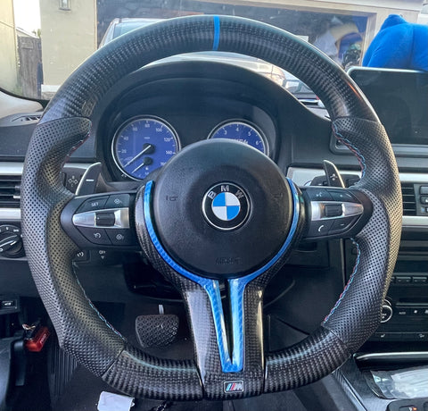 Carbon Fiber F10 Steering Wheel For E9X Retrofit.